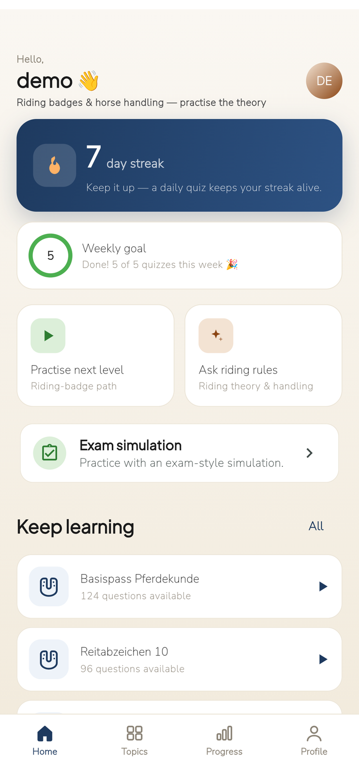 Hufschlag - Your level path