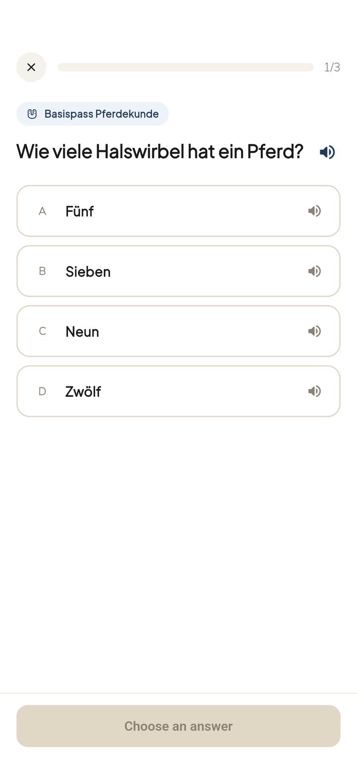 Hufschlag - Quiz with explanations