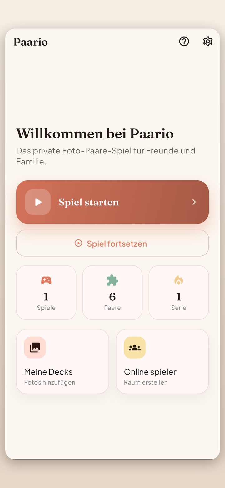 Paario - Start