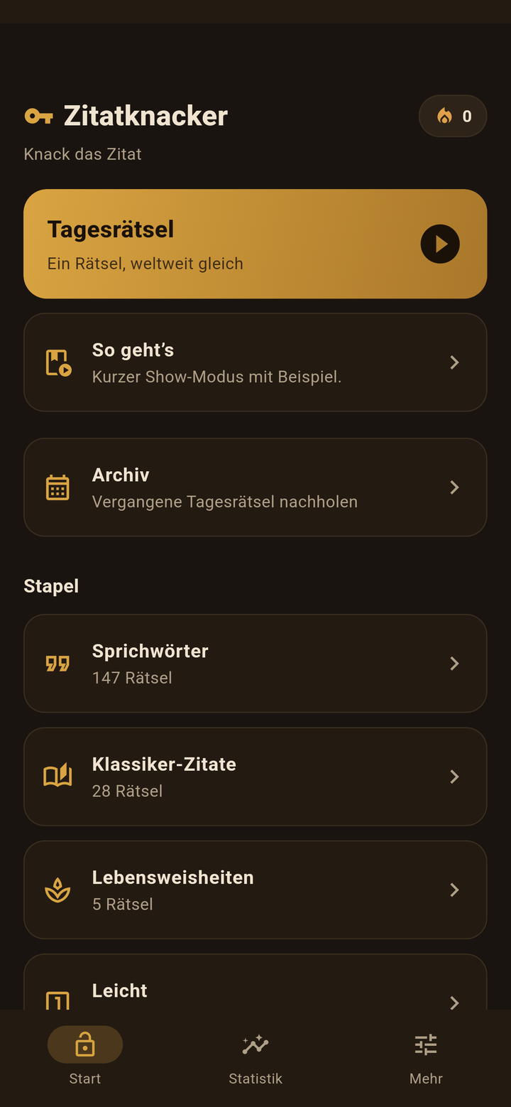 Zitatknacker Screenshot