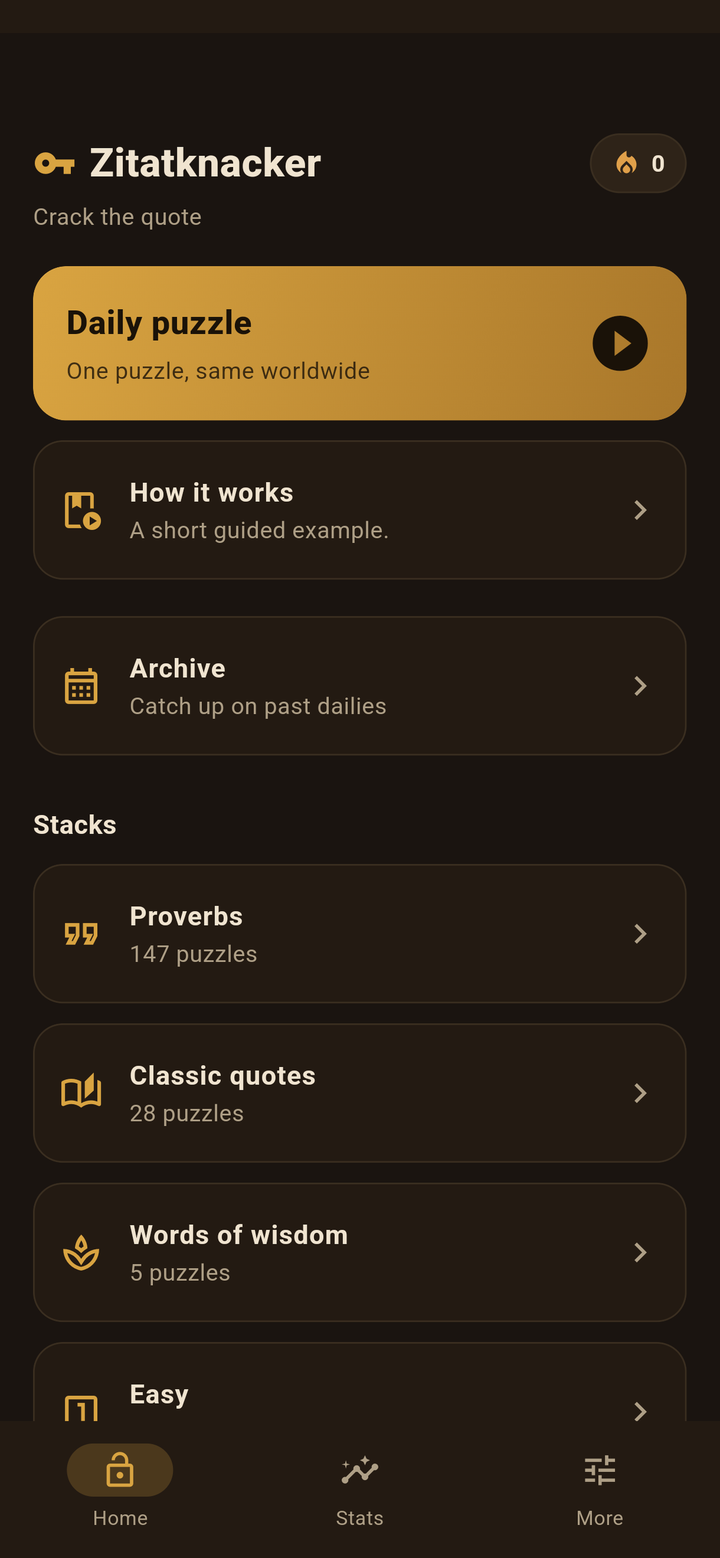 Zitatknacker screenshot