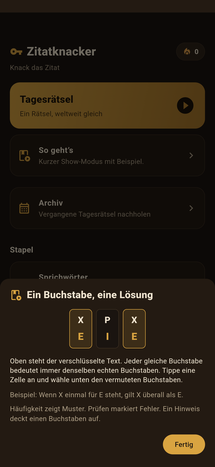Zitatknacker - Regeln visuell erklärt
